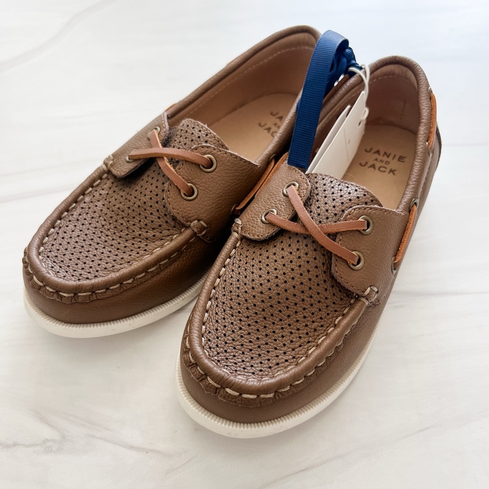 NWT! Janie and Jack Brown Classic Boat Shoes